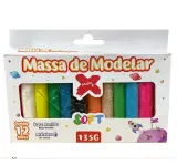 MASSA DE MODELAR SOFT 12 CORES 135G REF. 13277 MAKE+ 1