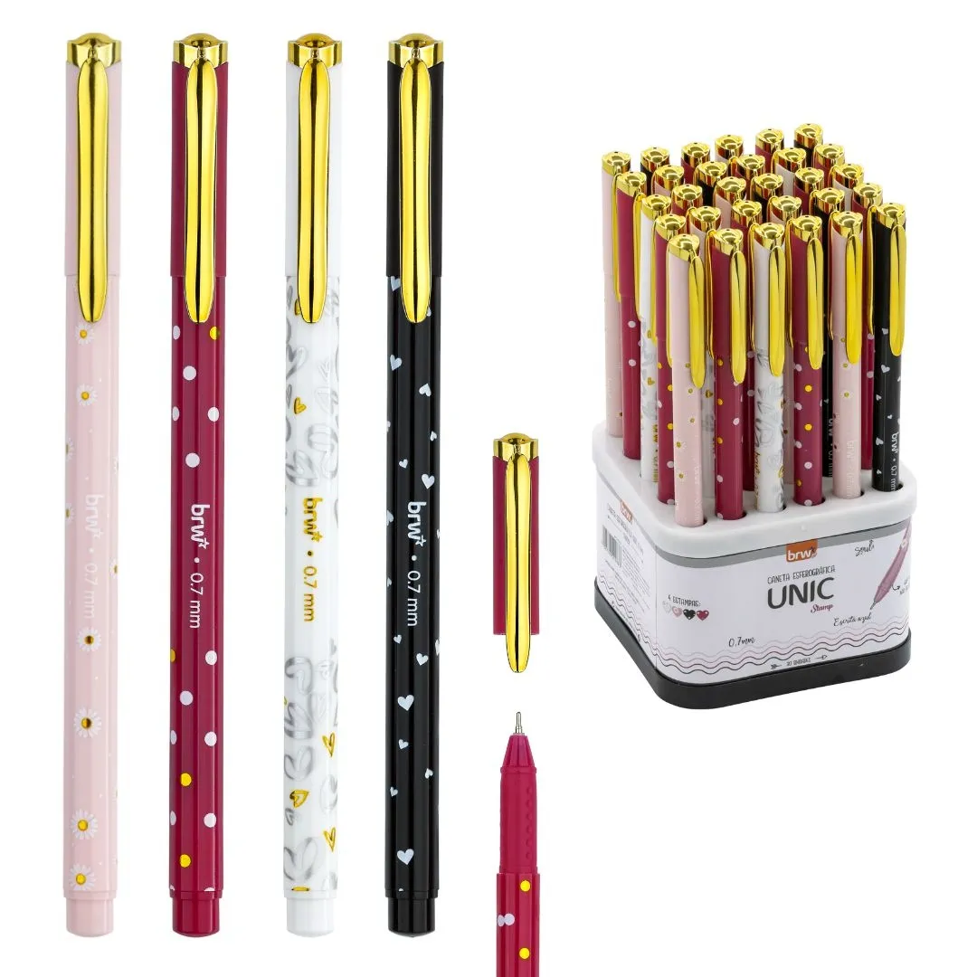 CANETA ESF. 0.7  UNIC STAMP AZ DSP BRW