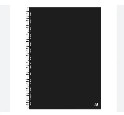 CADERNO 1 MT 70 FLS CD KBOM BLACK  - ANIMATIVA