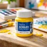 TINTA PARA TECIDO 37ML AMARELO OURO 505 - ACRILEX 3